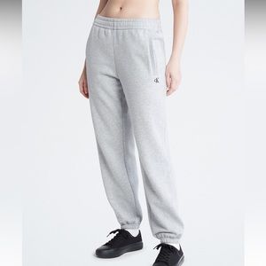 Calvin Klein Archive Logo Fleece Joggers Heroic Grey Heather size Medium